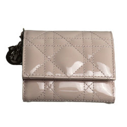 Christian Dior Lady Lotus Wallet Tri-fold Powder Pink S0181OVRB_M413 Women's