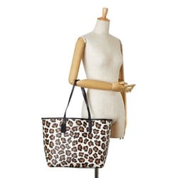 Coach Leopard Animal Handbag Tote Bag F35874 White Brown Black PVC Leather Women's COACH