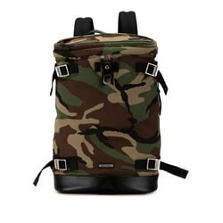 Saint Laurent Camouflage Backpack Khaki Green Canvas Leather Women's SAINT LAURENT