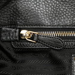 Prada handbag tote bag black nylon leather women's PRADA