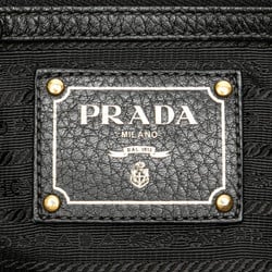 Prada handbag tote bag black nylon leather women's PRADA