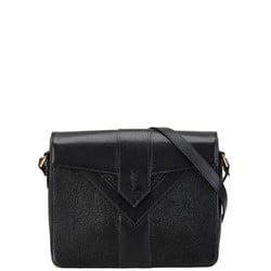 YSL Cassandra Shoulder Bag Black Leather Women's SAINT LAURENT