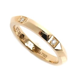 TIFFANY&Co. Tiffany K18PG Pink Gold True Band Ring Diamond Size 6.5 2.9g Women's