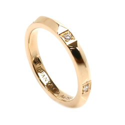 TIFFANY&Co. Tiffany K18PG Pink Gold True Band Ring Diamond Size 6.5 2.9g Women's