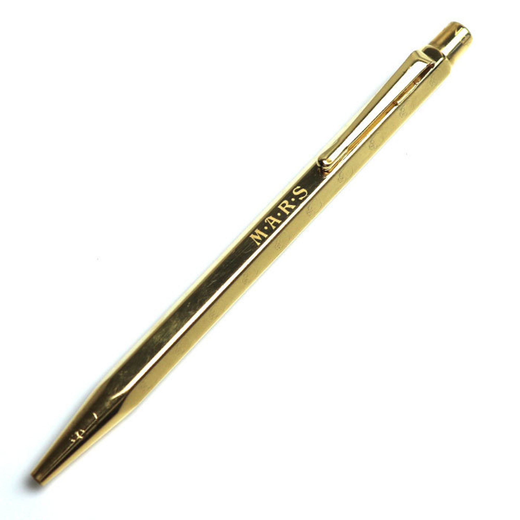 MARS CARAN dACHE M.A.R.S Ecridor Skull Ballpoint Pen, Gold, Knock Type