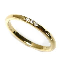 TIFFANY&Co. Tiffany K18YG Yellow Gold Classic Forever Band Ring, Diamond, Size 10.5, 2.3g, Women's