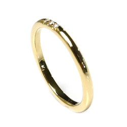 TIFFANY&Co. Tiffany K18YG Yellow Gold Classic Forever Band Ring, Diamond, Size 10.5, 2.3g, Women's