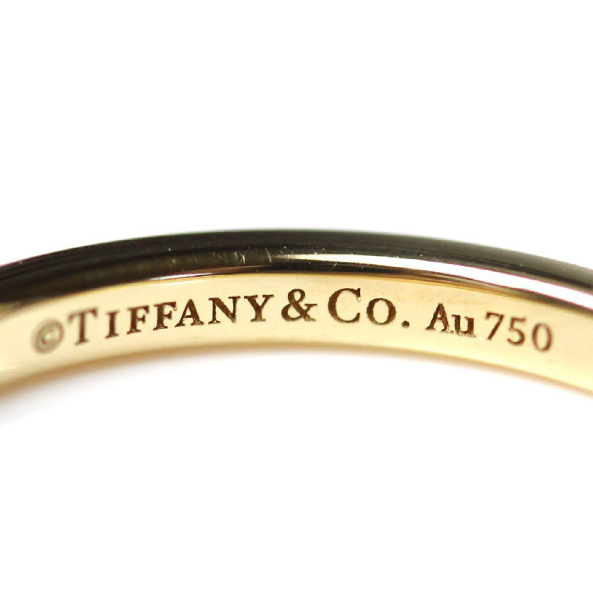 TIFFANY&Co. Tiffany K18YG Yellow Gold Classic Forever Band Ring, Diamond, Size 10.5, 2.3g, Women's