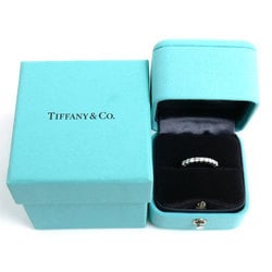 TIFFANY&Co. Tiffany Pt950 Platinum Forever Band Half Circle Ring 60004401 Diamond Size 6.5 2.8g Women's