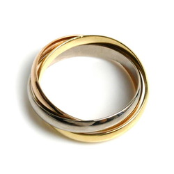 CARTIER K18YG/PG/WG Trinity SM Ring, Size 9, 48, 4.1g, Women's