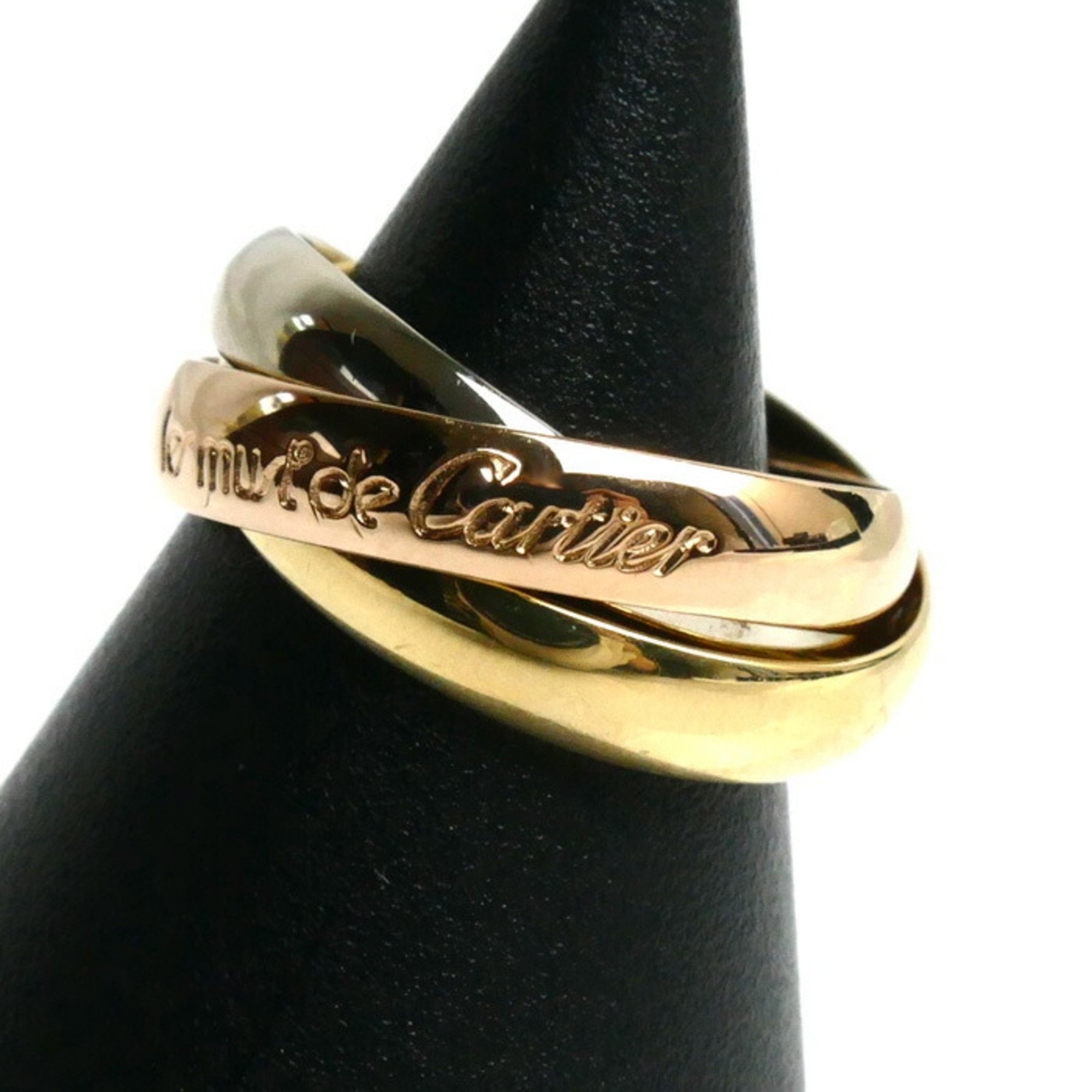 CARTIER K18YG/PG/WG must de Cartier Trinity Ring, Size 9.5, 49, 6.7g, for women