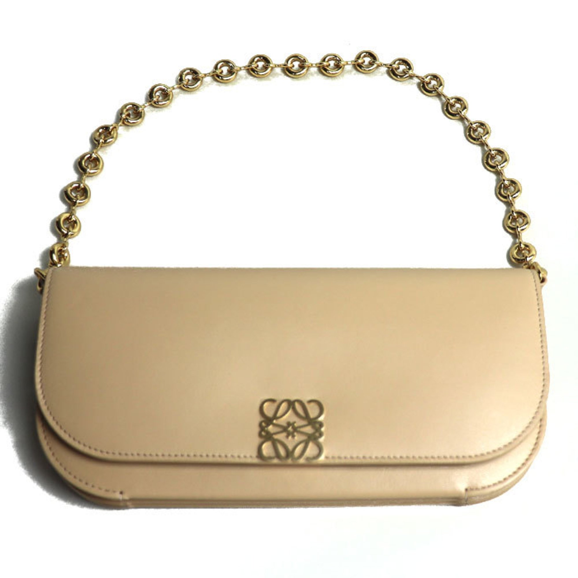 LOEWE Goya Long Chain Clutch Bag Beige A896O45X01 Women's