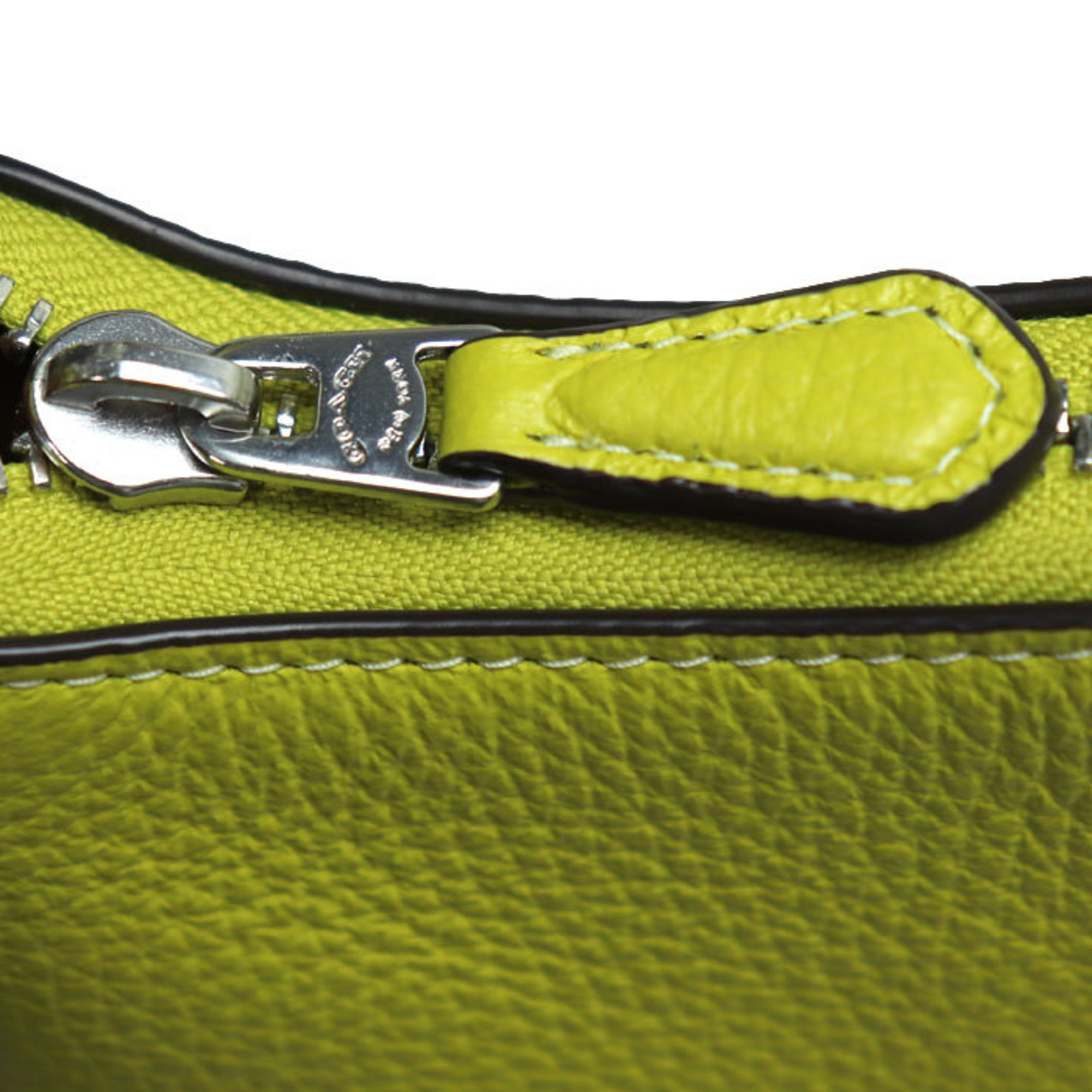 COACH Teri Shoulder Bag Signature Light Khaki Lime CJ590 Women's