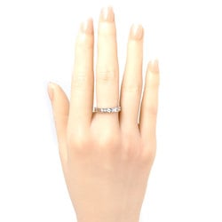 GUCCI K18WG White Gold Icon Heart Diamond Ring, Diamond, Size 12.5, 3.2g, Women's