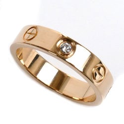 CARTIER K18PG Pink Gold Love 1P Diamond Ring B4050747 Size 7 47 3.9g Women's