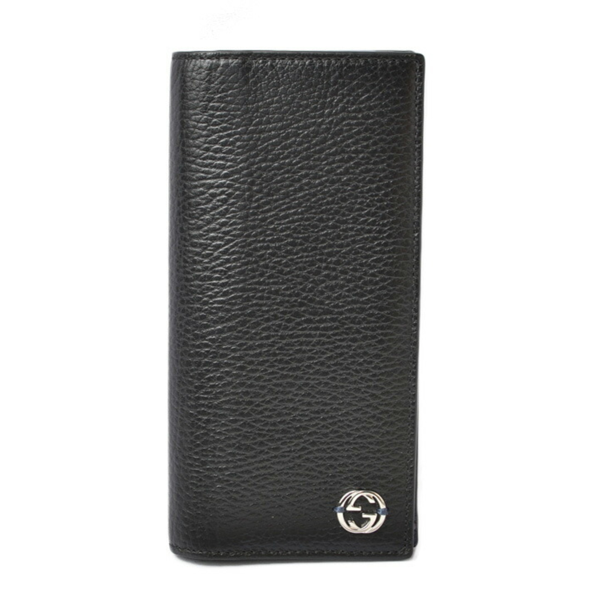 Gucci Wallet Men's Bi-fold GUCCI Long Interlocking G INTERLOCKING Bicolor Black Blue 610467 CAO2N 1040