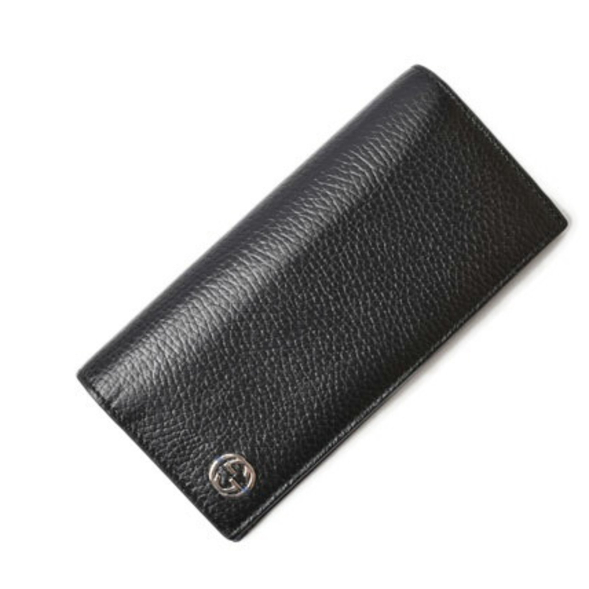 Gucci Wallet Men's Bi-fold GUCCI Long Interlocking G INTERLOCKING Bicolor Black Blue 610467 CAO2N 1040