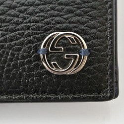 Gucci Wallet Men's Bi-fold GUCCI Long Interlocking G INTERLOCKING Bicolor Black Blue 610467 CAO2N 1040