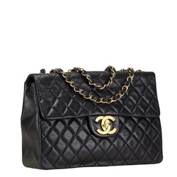 Chanel Matelasse Coco Mark Chain Shoulder Bag Black Lambskin Women's CHANEL