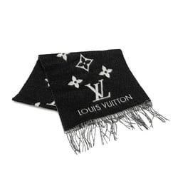 Louis Vuitton Echarpe Reykjavik Stole Scarf M71040 Noir Gray Cashmere Women's LOUIS VUITTON