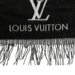 Louis Vuitton Echarpe Reykjavik Stole Scarf M71040 Noir Gray Cashmere Women's LOUIS VUITTON