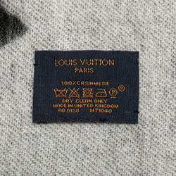 Louis Vuitton Echarpe Reykjavik Stole Scarf M71040 Noir Gray Cashmere Women's LOUIS VUITTON