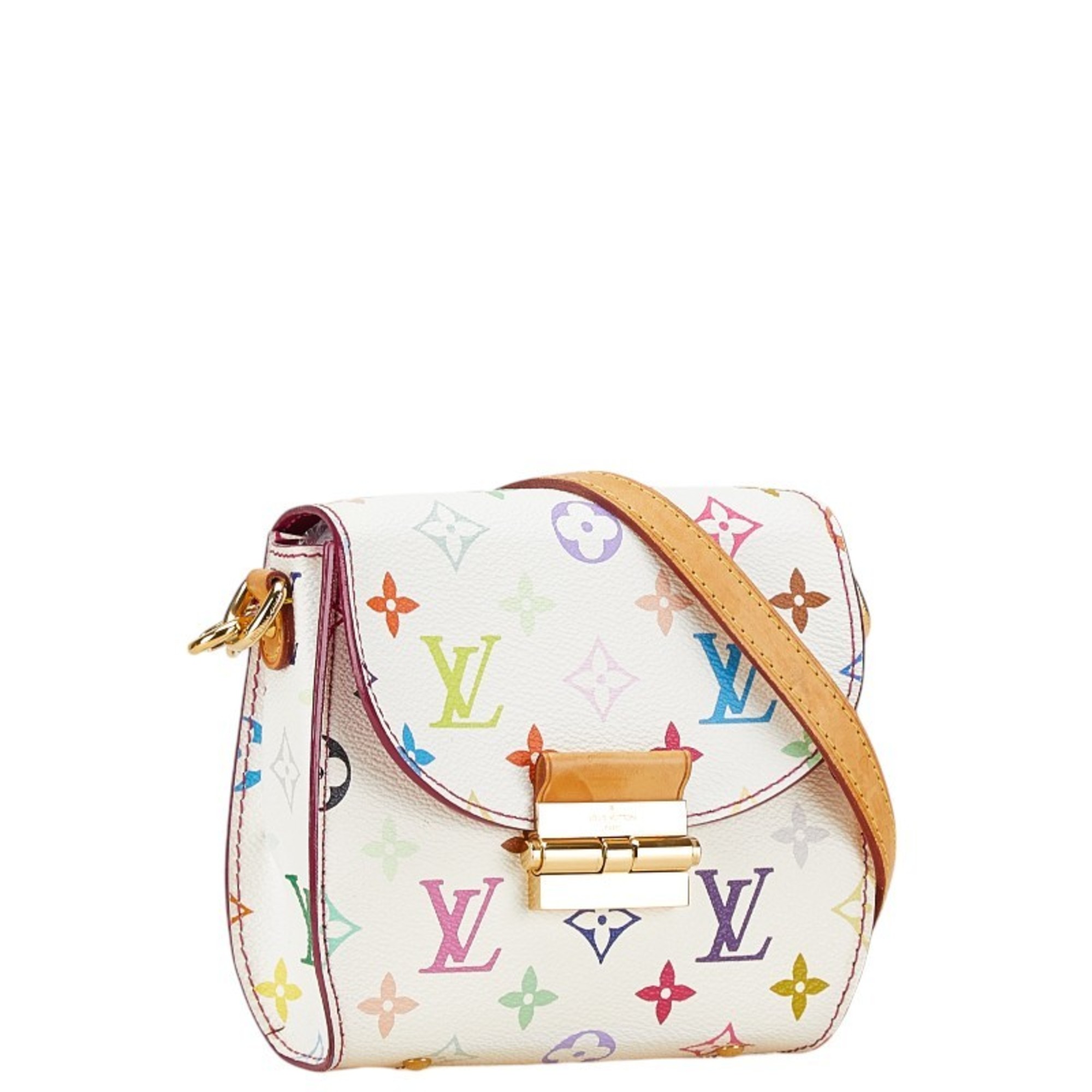 Louis Vuitton Monogram Multicolor Heartbreaker Shoulder Bag M40660 Blanc White PVC Leather Women's LOUIS VUITTON