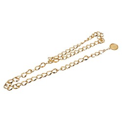 Chanel Coco Mark Medallion Chain Belt Gold Plated Women's CHANEL