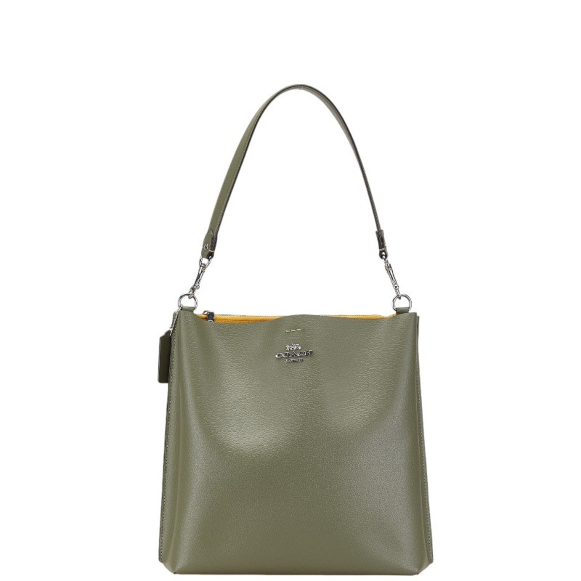 Coach Molly Bucket Bag Handbag Shoulder CA214 Khaki Green Leather Women's COACH