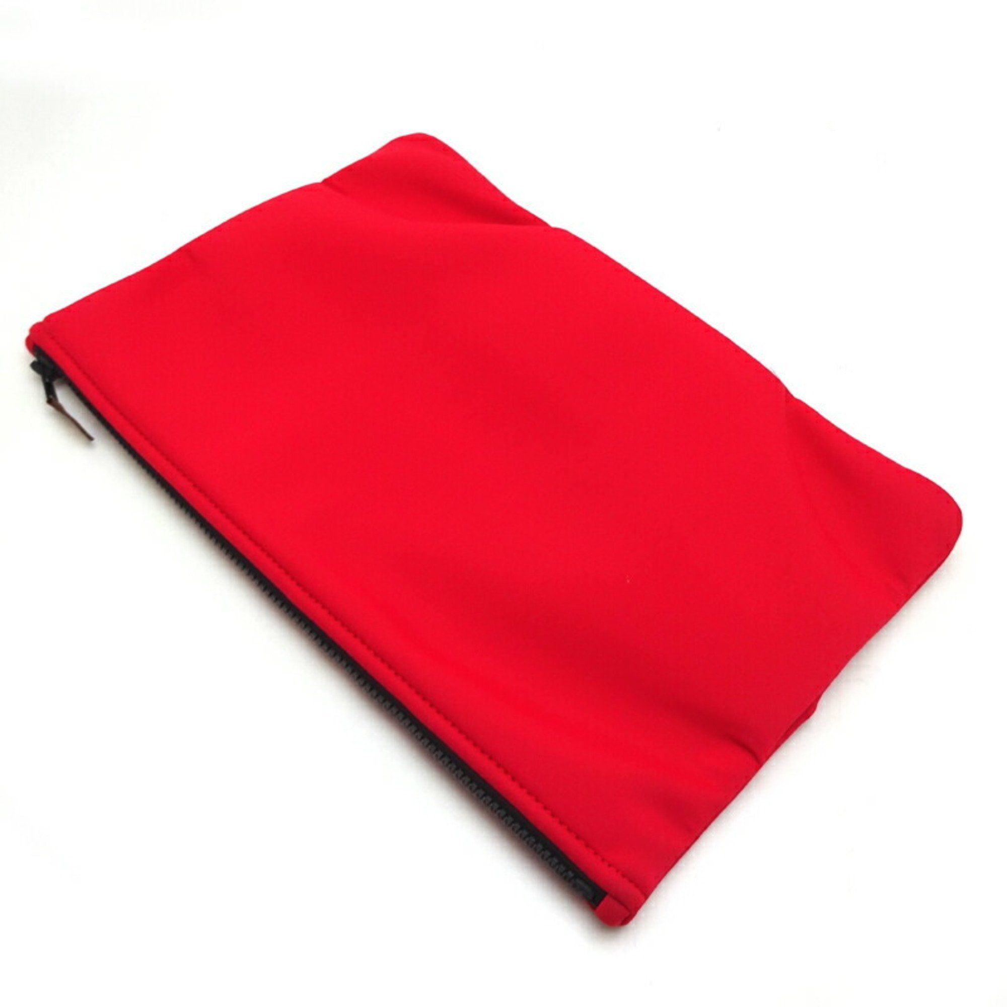 Hermes Neoven GM Women's and Men's Pouch Cotton Canvas Red