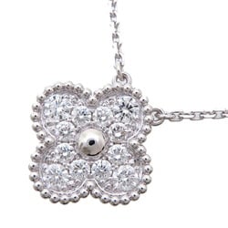 Van Cleef & Arpels 0.48ct Diamond Alhambra Ladies Necklace VCAR6100 750 White Gold