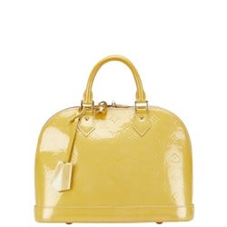 Louis Vuitton Monogram Vernis Alma PM Handbag M91695 Jaune Yellow Patent Leather Women's LOUIS VUITTON