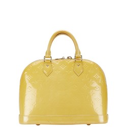 Louis Vuitton Monogram Vernis Alma PM Handbag M91695 Jaune Yellow Patent Leather Women's LOUIS VUITTON