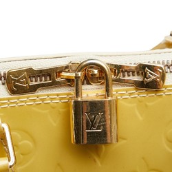 Louis Vuitton Monogram Vernis Alma PM Handbag M91695 Jaune Yellow Patent Leather Women's LOUIS VUITTON