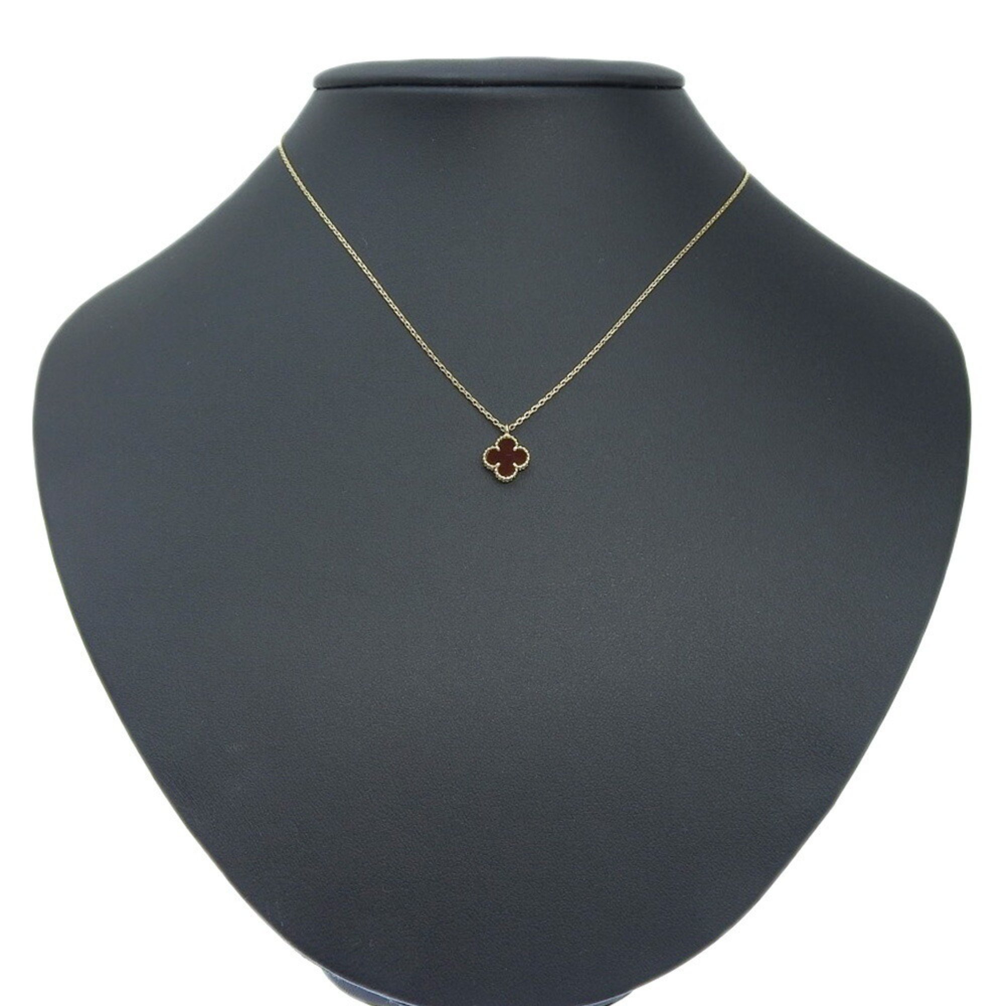 Van Cleef & Arpels VAN CLEEF ARPELS VCA Sweet Alhambra Necklace K18YG Carnelian