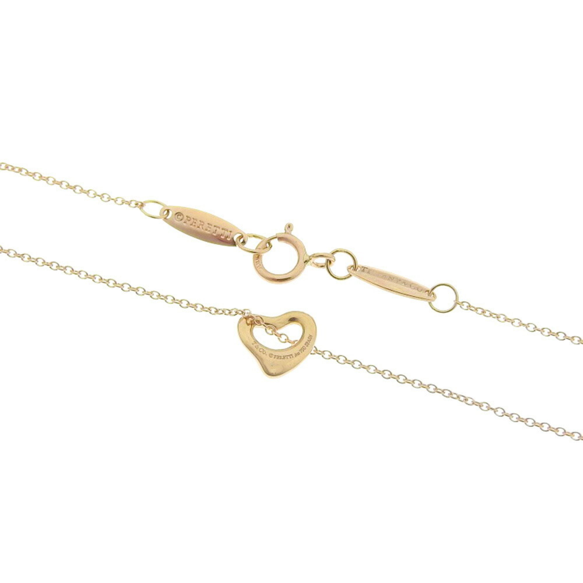 Tiffany & Co. Heart Necklace K18PG Pink Gold Au750