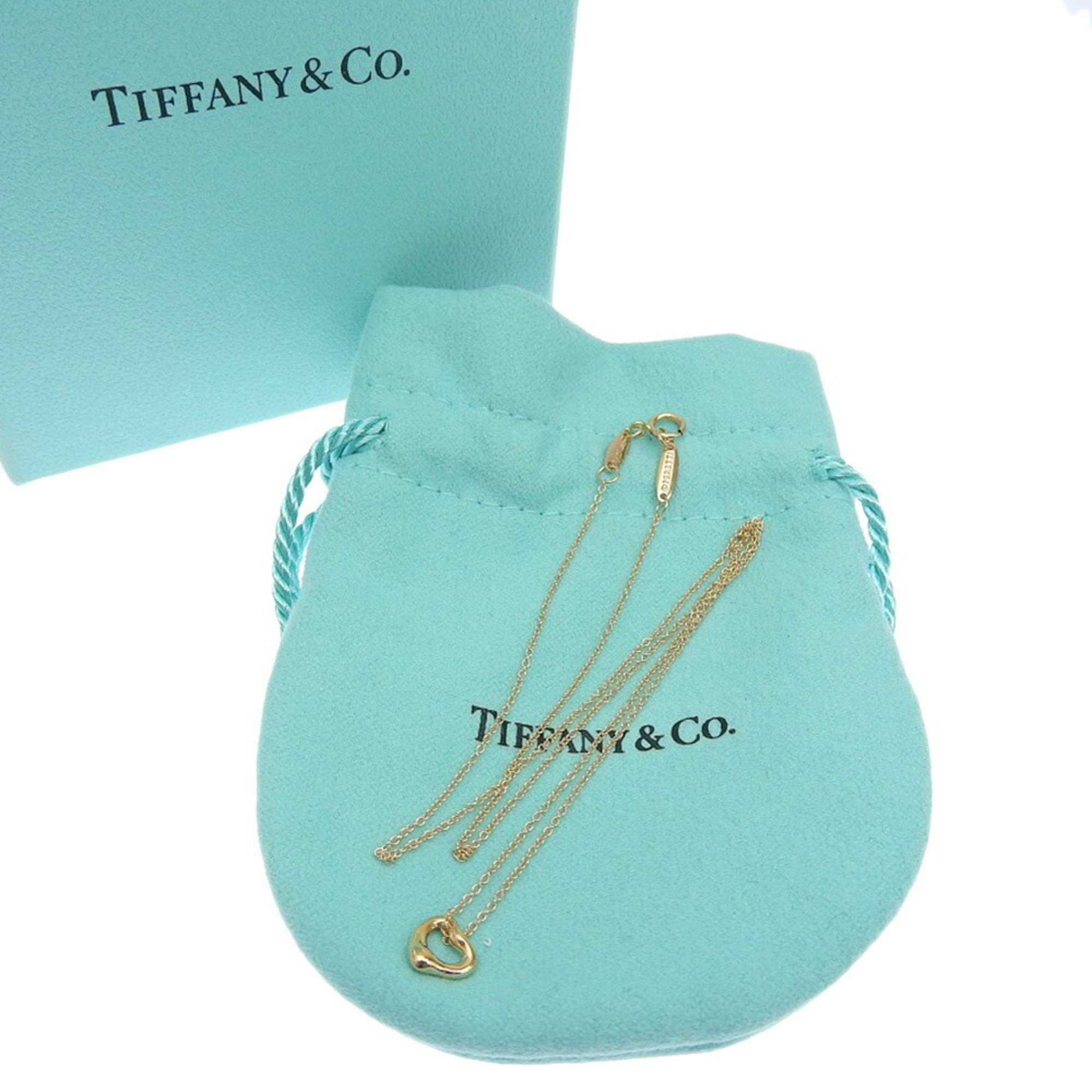 Tiffany & Co. Heart Necklace K18PG Pink Gold Au750