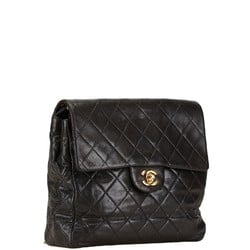 Chanel Matelasse Coco Mark Chain Backpack Black Lambskin Women's CHANEL