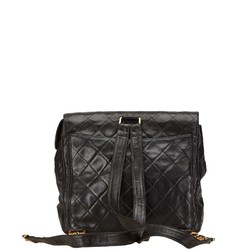 Chanel Matelasse Coco Mark Chain Backpack Black Lambskin Women's CHANEL