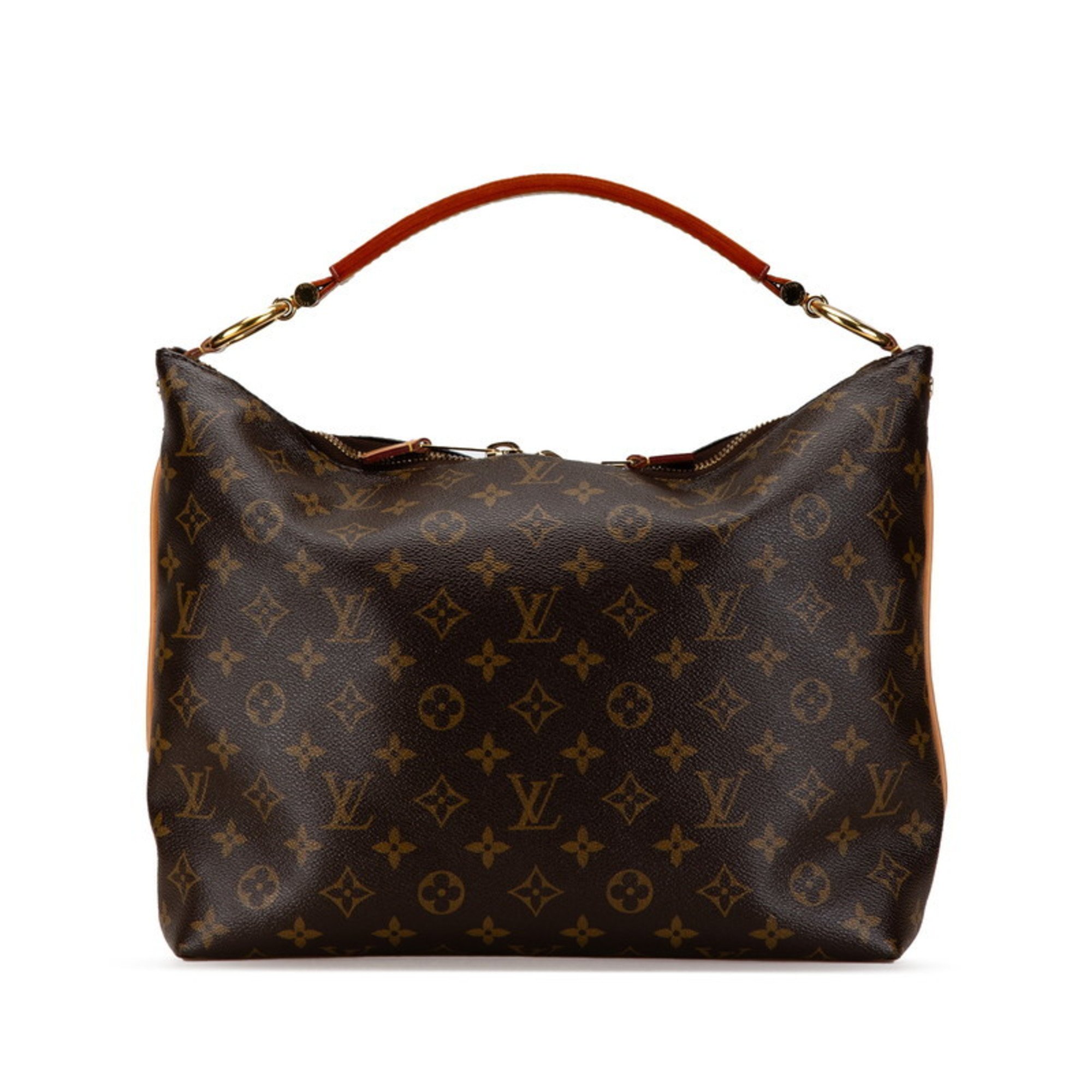 Louis Vuitton Monogram Sully PM Handbag Shoulder Bag M40586 Brown PVC Leather Women's LOUIS VUITTON