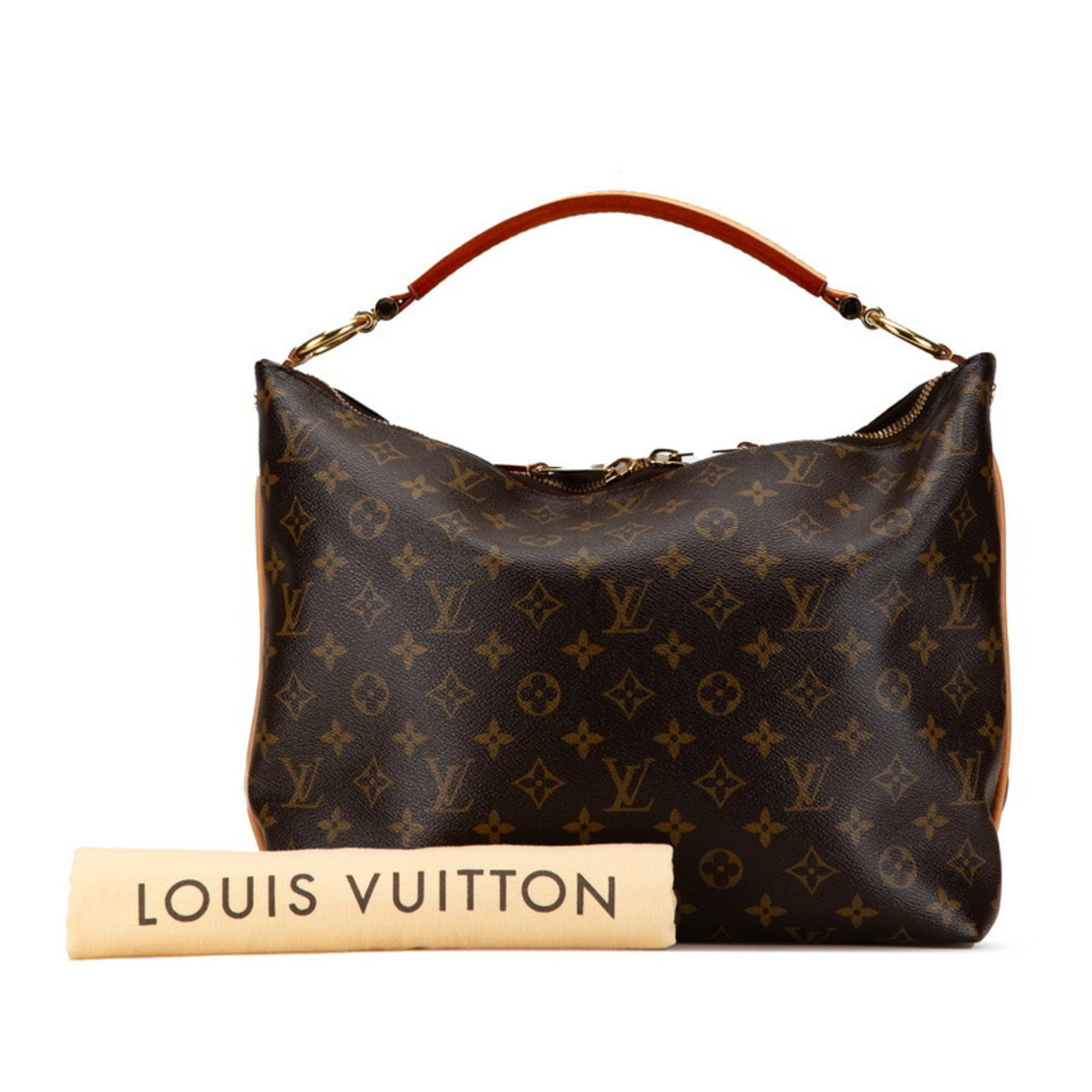 Louis Vuitton Monogram Sully PM Handbag Shoulder Bag M40586 Brown PVC Leather Women's LOUIS VUITTON