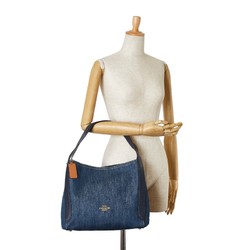 Coach Hadley Hobo Limited Edition Handbag Tote Bag CA834 Blue Denim Leather Women's COACH