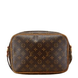 Louis Vuitton Monogram Reporter PM Shoulder Bag M45254 Brown PVC Leather Women's LOUIS VUITTON