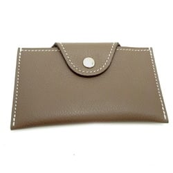 Hermes Iliad Card Holder B Stamp 2023 Women's Case Evercolor Etoupe (Beige)