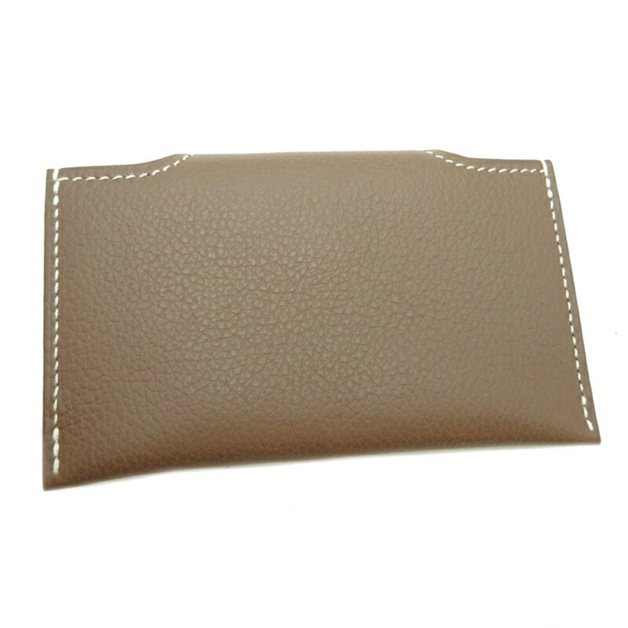 Hermes Iliad Card Holder B Stamp 2023 Women's Case Evercolor Etoupe (Beige)