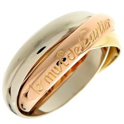 Cartier #51 Trinity ladies ring, 750 yellow gold, size 11