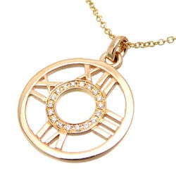 Tiffany Atlas Medallion Diamond Women's Necklace 750 Pink Gold