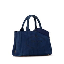 Prada Canapa SS Handbag Shoulder Bag Navy Canvas Women's PRADA