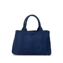 Prada Canapa SS Handbag Shoulder Bag Navy Canvas Women's PRADA