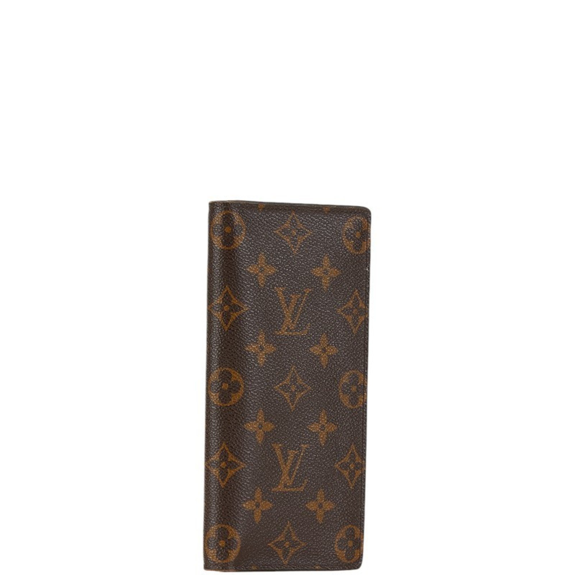 Louis Vuitton Monogram Portefeuille Brazza Long Wallet M66540 Brown PVC Leather Women's LOUIS VUITTON